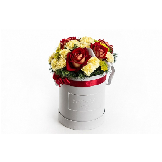 Flowerbox z kwiatów żywych